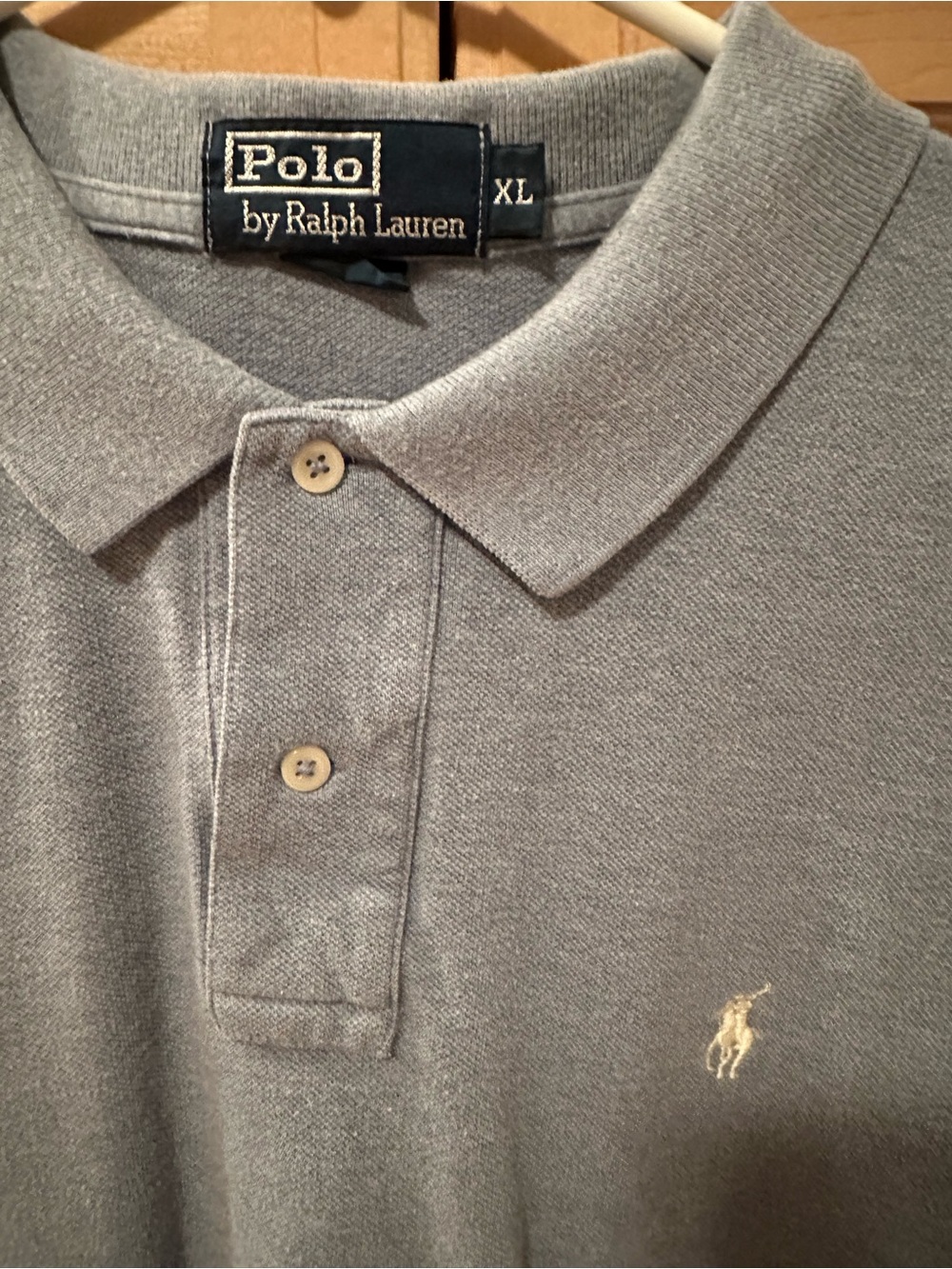 Polo by Ralph Lauren Men’s Gray Cotton Pique Polo